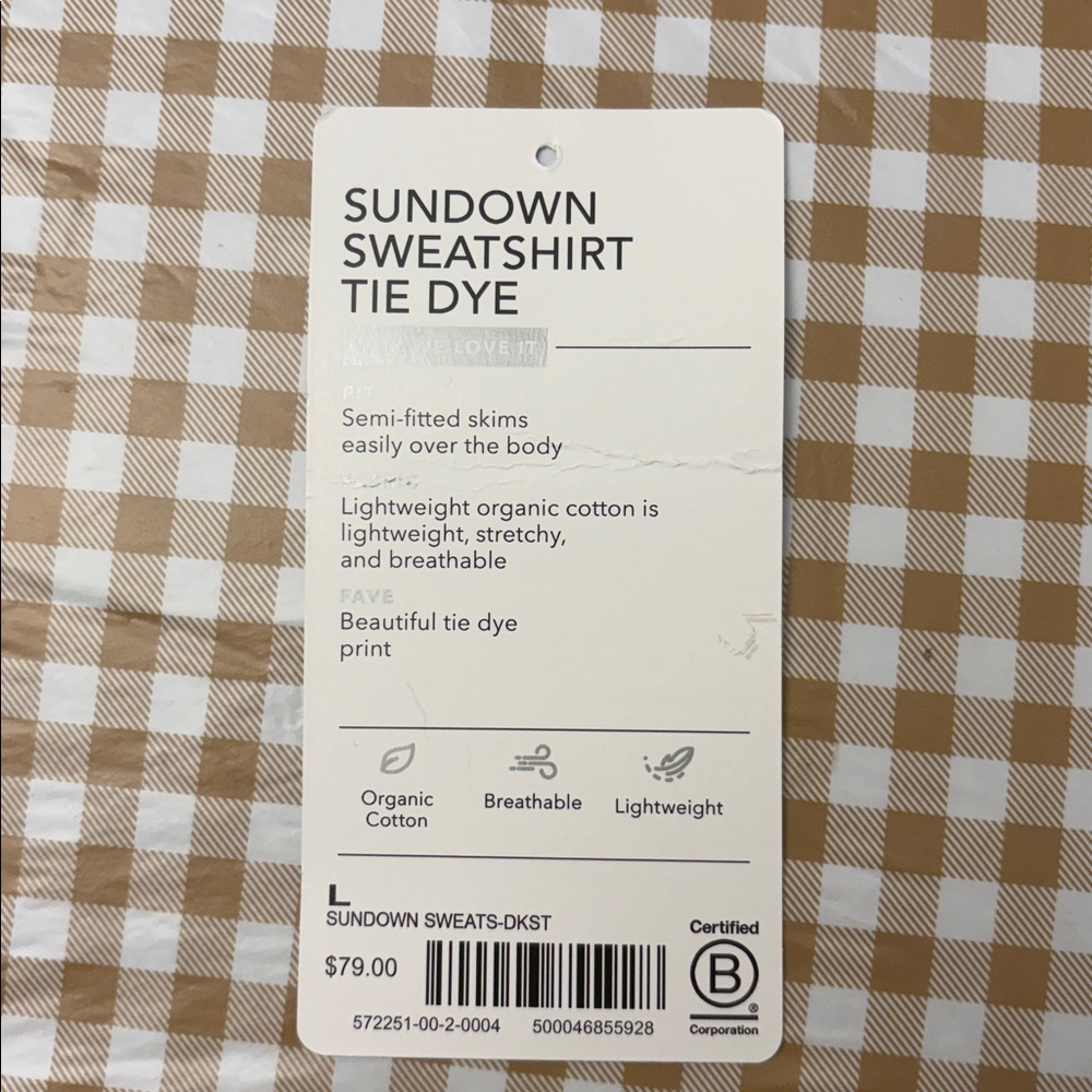 PRICE DROP!! Athleta Sundown Tie-Dye Sweatshirt - Picture 5 of 5